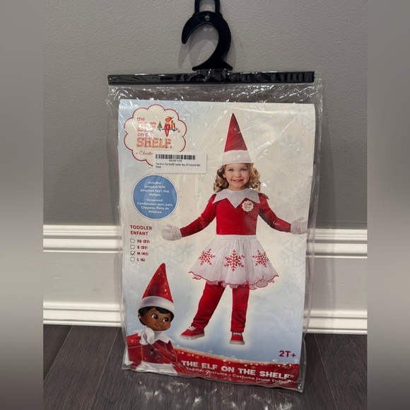 NWT Elf on the Shelf 4T Girls Kids Costume - Red and White Christmas Elf Holiday - Picture 1 of 5